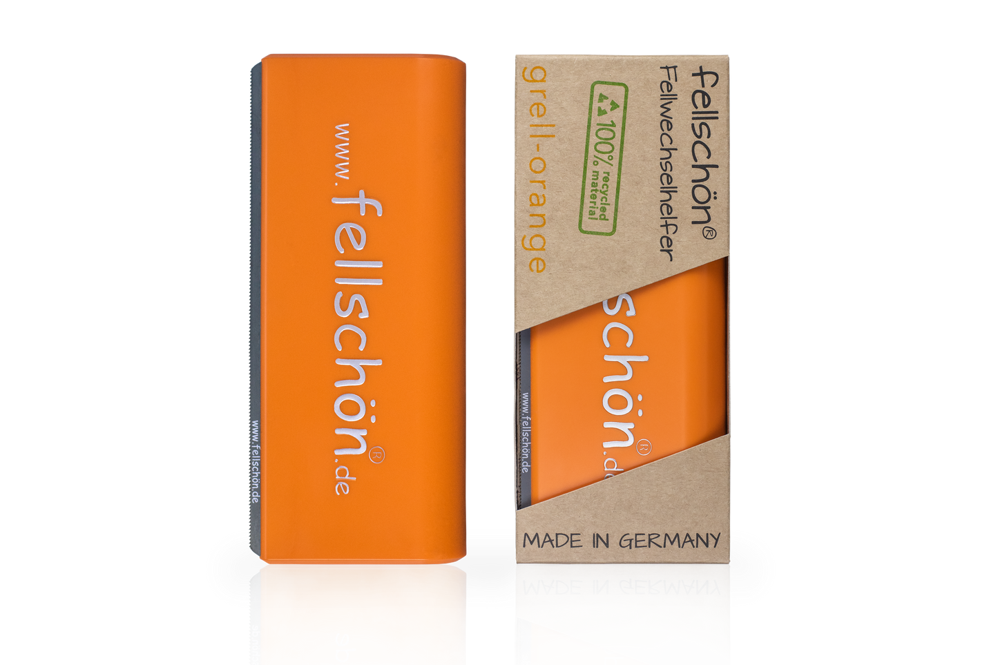 fellschön® grell-orange 100% Recyclingmaterial